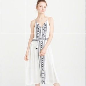 Abercrombie & Fitch Embroidered Midi Dress